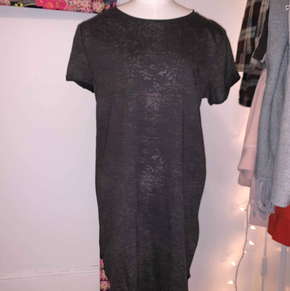 T-Shirt Dress w Exposed Zip